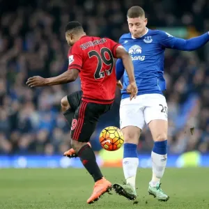 A Battle for the Ball: Ross Barkley vs. Sessegnon's Tussle at Goodison Park A Battle for the Ball: Ross Barkley vs. Sessegnon's Tussle at Goodison Park