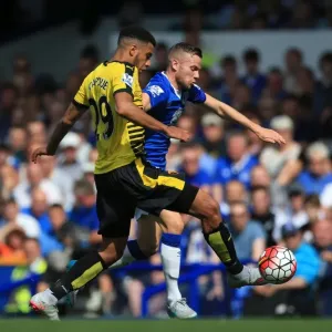 Battle for the Ball: Tom Cleverley vs. Etienne Capoue - Everton vs. Watford Rivalry at Goodison Park Battle for the Ball: Tom Cleverley vs. Etienne Capoue - Everton vs. Watford Rivalry at Goodison Park
