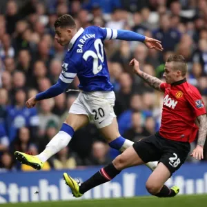 Battle at Goodison Park: Ross Barkley vs. Alexander Buttner - Everton vs. Manchester United, Premier League Clash (21-04-2014) Battle at Goodison Park: Ross Barkley vs. Alexander Buttner - Everton vs. Manchester United, Premier League Clash (21-04-2014)