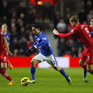 Battle for Possession: Pienaar's Tussle with Hooiveld and Schneiderlin - Everton vs Southampton (0-0, January 2013) Battle for Possession: Pienaar's Tussle with Hooiveld and Schneiderlin - Everton vs Southampton (0-0, January 2013)