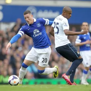 Print of Manchester City vs Everton at Goodison Park Print of Manchester City vs Everton at Goodison Park