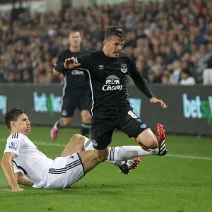 Print of Swansea City vs. Everton Capital One Cup Clash Print of Swansea City vs. Everton Capital One Cup Clash