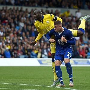 Battling for Control: Ross Barkley vs. Sol Bamba - Everton's Pre-Season Battle at Elland Road