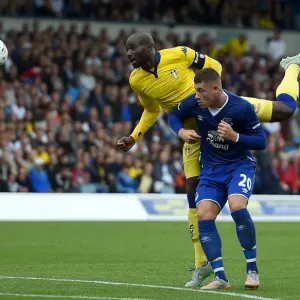 Battling for Control: Ross Barkley vs. Sol Bamba - Everton's Pre-Season Battle at Elland Road Battling for Control: Ross Barkley vs. Sol Bamba - Everton's Pre-Season Battle at Elland Road