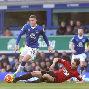 Battling for Control: Ross Barkley vs. Jonathan Evans - Everton vs. West Bromwich Albion Battling for Control: Ross Barkley vs. Jonathan Evans - Everton vs. West Bromwich Albion