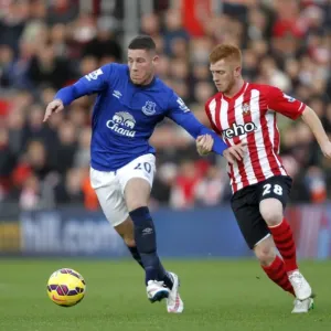 Battling for Supremacy: Ross Barkley vs. Harrison Reed - Everton vs. Southampton, Premier League Battling for Supremacy: Ross Barkley vs. Harrison Reed - Everton vs. Southampton, Premier League