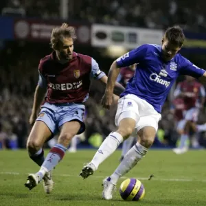 Beattie vs Mellberg: Everton vs Aston Villa Clash in the FA Barclays Premiership (06/07)