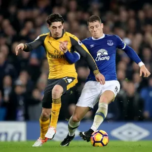 Print of Bellerin vs Barkley at Goodison Park Print of Bellerin vs Barkley at Goodison Park