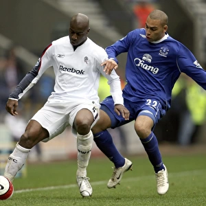 Bolton Wanderers v Everton Abdoulaye Meite and James Vaughan
