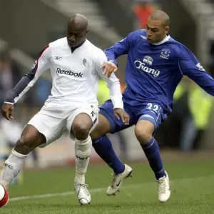 Bolton Wanderers v Everton Abdoulaye Meite and James Vaughan Bolton Wanderers v Everton Abdoulaye Meite and James Vaughan