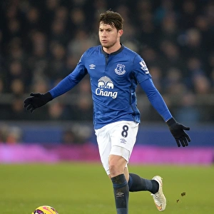 Bryan Oviedo in Action: Everton vs. West Bromwich Albion at Goodison Park - Barclays Premier League