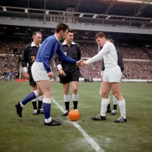 The Captains Handshake: Everton's Brian Labone and Sheffield Wednesday's Don Megson at the 1966 FA Cup Final (Referee: Jack Taylor) The Captains Handshake: Everton's Brian Labone and Sheffield Wednesday's Don Megson at the 1966 FA Cup Final (Referee: Jack Taylor)