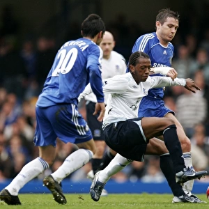 Chelsea v Everton - Manuel Fernandes in action against Frank Lampard