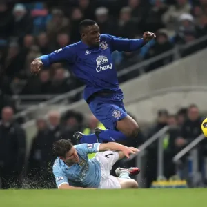 Clash at the City of Manchester Stadium: Anichebe vs Milner, Premier League Showdown (Manchester City vs Everton, 20 December 2010) Clash at the City of Manchester Stadium: Anichebe vs Milner, Premier League Showdown (Manchester City vs Everton, 20 December 2010)