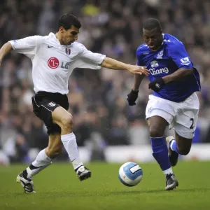 Clash at Craven Cottage: Yakubu vs. Stalteri, March 16, 2008 - Fulham vs. Everton, Barclays Premier League