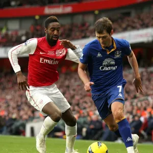 Clash at Emirates: A Battle Between Djourou and Bilyaletdinov (10 December 2011, Arsenal vs. Everton, Premier League) Clash at Emirates: A Battle Between Djourou and Bilyaletdinov (10 December 2011, Arsenal vs. Everton, Premier League)