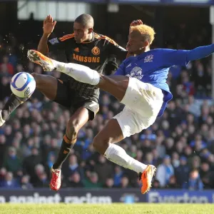 Clash at Goodison Park: Saha's Blocked Shot by Ramires in FA Cup Fourth Round (29 January 2011) - Everton vs Chelsea Clash at Goodison Park: Saha's Blocked Shot by Ramires in FA Cup Fourth Round (29 January 2011) - Everton vs Chelsea
