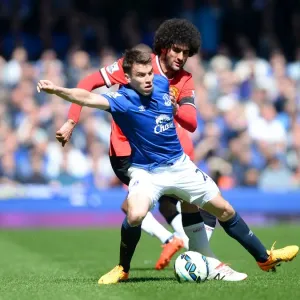 Clash at Goodison Park: Coleman vs. Fellaini - Everton vs. Manchester United, Premier League Battle Clash at Goodison Park: Coleman vs. Fellaini - Everton vs. Manchester United, Premier League Battle