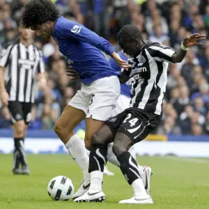 Clash at Goodison Park: Fellaini vs. Tiote - Premier League Battle between Everton and Newcastle United (18 September 2010) Clash at Goodison Park: Fellaini vs. Tiote - Premier League Battle between Everton and Newcastle United (18 September 2010)