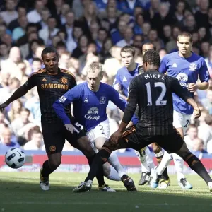 Clash at Goodison Park: Hibbert Stands Ground Against Malouda and Mikel Clash at Goodison Park: Hibbert Stands Ground Against Malouda and Mikel