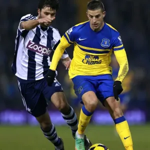 Print of Kevin Mirallas and Claudio Yacob in Action Print of Kevin Mirallas and Claudio Yacob in Action