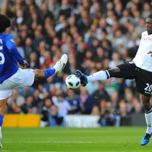 Clash of Midfield Titans: Etuhu vs. Fellaini - Fulham vs. Everton (Barclays Premier League, Craven Cottage, 25 September 2010) Clash of Midfield Titans: Etuhu vs. Fellaini - Fulham vs. Everton (Barclays Premier League, Craven Cottage, 25 September 2010)