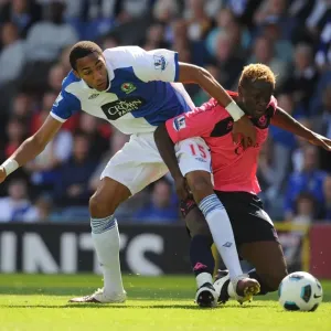 Clash on the Pitch: Nzonzi vs. Saha - A Premier League Battle at Ewood Park (August 14, 2010)