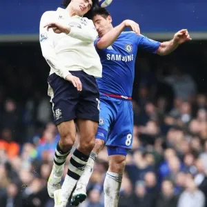Clash at Stamford Bridge: A Headed Battle - Frank Lampard vs. Marouane Fellaini, FA Cup Fourth Round Replay Showdown