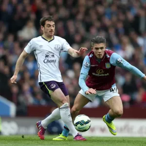 Clash of Talents: Jack Grealish (Aston Villa) vs. Leighton Baines (Everton) - Premier League Showdown Clash of Talents: Jack Grealish (Aston Villa) vs. Leighton Baines (Everton) - Premier League Showdown