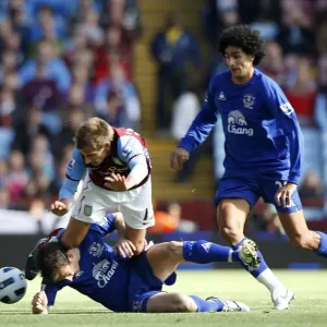 Clash at Villa Park: Leighton Baines vs Marc Albrighton, Everton vs Aston Villa, Barclays Premier League (2010) Clash at Villa Park: Leighton Baines vs Marc Albrighton, Everton vs Aston Villa, Barclays Premier League (2010)