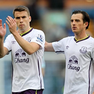Coleman and Baines in Action: Everton vs. Burnley, Barclays Premier League (2014)