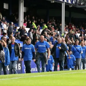 Community Unity at Goodison Park: Everton FC Volunteers and Staff Gather at Half-Time vs Stoke City (30 October 2010)