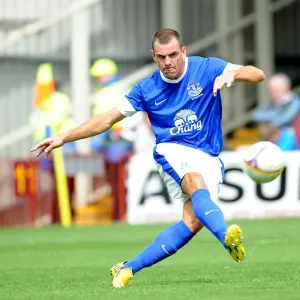 Darron Gibson in Action: Motherwell vs. Everton Pre-Season Friendly at Fir Park Stadium