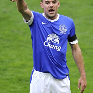 Darron Gibson Scores the Second Goal in Everton's 2-0 Victory over Queens Park Rangers at Goodison Park (BPL 2013)