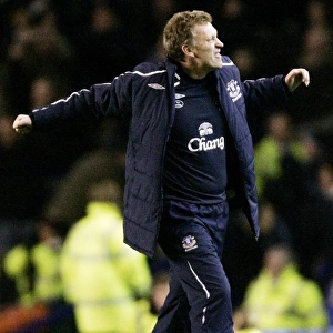 David Moyes: Everton Manager Celebrates Glory at Goodison Park Over Aston Villa (08/09)