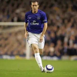 David Weir Print: Everton FC Defensive Player in Action David Weir Print: Everton FC Defensive Player in Action