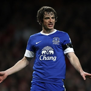 Defensive Showdown: Leighton Baines Stands Firm as Everton Holds Arsenal Scoreless (16-04-2013)