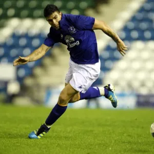 Denis Stracqualursi in Action: Everton vs. Aston Villa, Halton Stadium (September 13, 2011)
