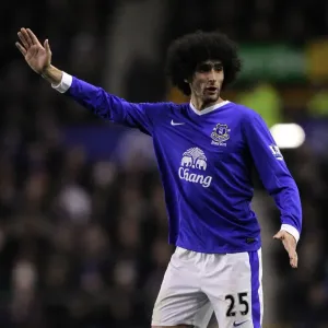 Determined Fellaini: Everton's Unyielding Battle Against Arsenal in the 1-1 Barclays Premier League Stalemate (November 28, 2012)