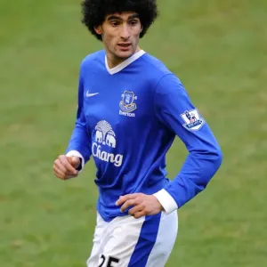 Determined Marouane Fellaini Shines in 0-0 Stalemate: Everton vs Swansea City (January 12, 2013) (Goodison Park) Determined Marouane Fellaini Shines in 0-0 Stalemate: Everton vs Swansea City (January 12, 2013) (Goodison Park)