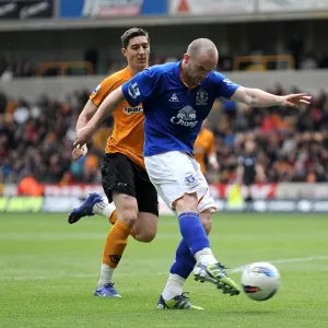Determined Moment: McFadden's Premier League Shot for Everton at Molineux Stadium (06.05.2012) Determined Moment: McFadden's Premier League Shot for Everton at Molineux Stadium (06.05.2012)