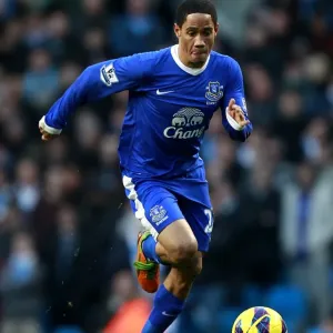 Determined Steven Pienaar: Manchester City vs. Everton, Etihad Stadium (1-1 Tie, December 1, 2012, Barclays Premier League)