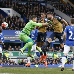 Disallowed Goal: Olivier Giroud Heads it Home for Arsenal at Everton's Goodison Park Disallowed Goal: Olivier Giroud Heads it Home for Arsenal at Everton's Goodison Park