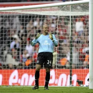 Disappointed Tim Howard: Everton's Heartbroken Goalkeeper After FA Cup Semi-Final Penalty Shootout Loss to Manchester United (April 19, 2009) Disappointed Tim Howard: Everton's Heartbroken Goalkeeper After FA Cup Semi-Final Penalty Shootout Loss to Manchester United (April 19, 2009)