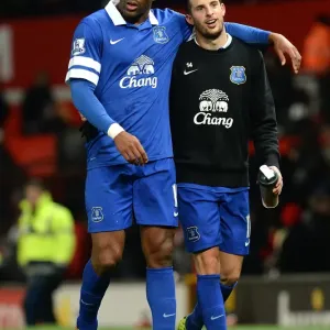 Distin and Mirallas: Everton's Triumphant Victory Celebration at Old Trafford (Man Utd 0-1 Everton, Dec 4, 2013) Distin and Mirallas: Everton's Triumphant Victory Celebration at Old Trafford (Man Utd 0-1 Everton, Dec 4, 2013)