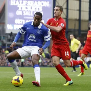 Print of Distin vs Henderson at Goodison Park Print of Distin vs Henderson at Goodison Park