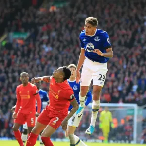 Dominic Calvert-Lewin vs. Nathaniel Clyne: Intense Rivalry at Anfield - Premier League: Liverpool vs. Everton Dominic Calvert-Lewin vs. Nathaniel Clyne: Intense Rivalry at Anfield - Premier League: Liverpool vs. Everton