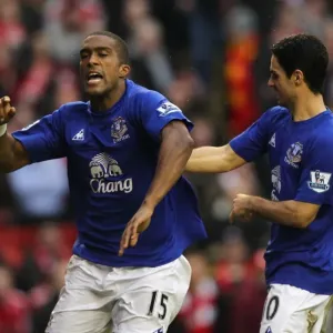 Dramatic Equalizer: Distin and Arteta Celebrate for Everton at Anfield (16 January 2011) Dramatic Equalizer: Distin and Arteta Celebrate for Everton at Anfield (16 January 2011)