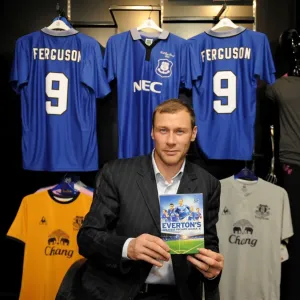 Duncan Ferguson poses with a copy of Evertons Greatest Premier League XI DVD in the Everton Two Store at Liverpool One Duncan Ferguson poses with a copy of Evertons Greatest Premier League XI DVD in the Everton Two Store at Liverpool One