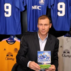 Duncan Ferguson Signs Everton's Premier League Greatest XI DVD at Everton Two Store, Liverpool One Duncan Ferguson Signs Everton's Premier League Greatest XI DVD at Everton Two Store, Liverpool One